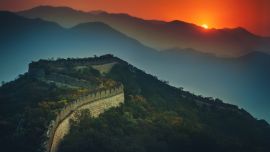 Great Wall Of China Sunset