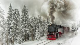 Поезд Зима